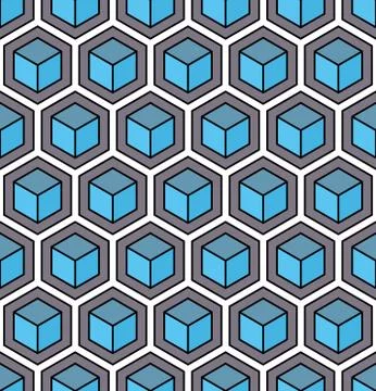 Seamless Hexagonal Pattern Stock Illustration