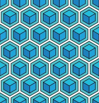 Seamless Hexagonal Pattern Stock Illustration