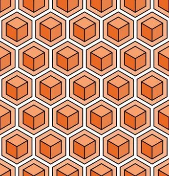 Seamless Hexagonal Pattern Stock Illustration