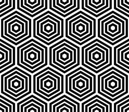 Seamless Hexagonal Pattern Stock Illustration
