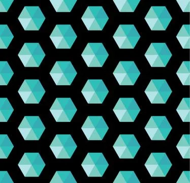 Seamless Hexagonal Pattern Stock Illustration