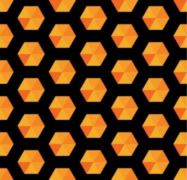 Seamless Hexagonal Pattern Stock Illustration