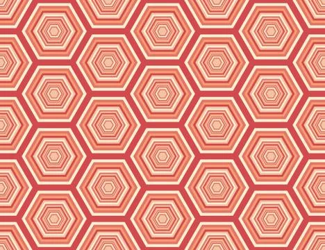 Seamless Hexagonal Pattern Stock Illustration