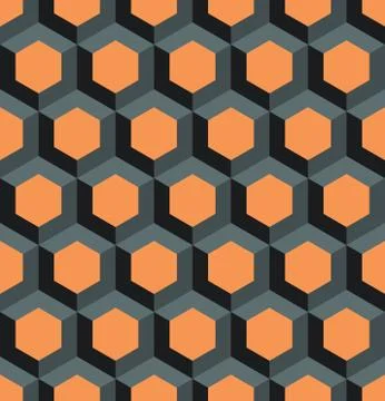 Seamless Hexagonal Pattern Stock Illustration