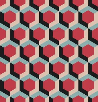 Seamless Hexagonal Pattern Stock Illustration