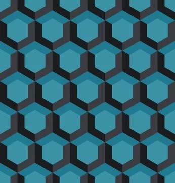 Seamless Hexagonal Pattern Stock Illustration
