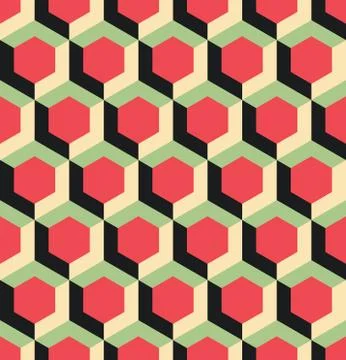 Seamless Hexagonal Pattern Stock Illustration