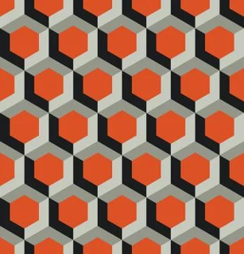 Seamless Hexagonal Pattern Stock Illustration