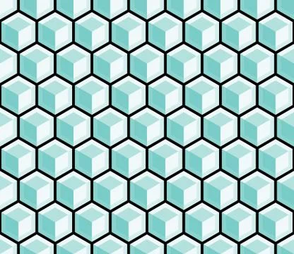 Seamless Hexagonal Pattern Illustrazione stock