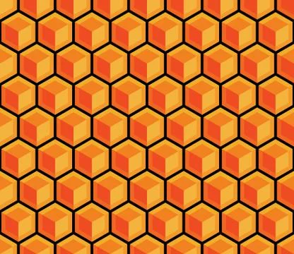 Seamless Hexagonal Pattern Stock Illustration