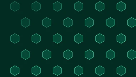 Seamless Hexagonal Pattern Texture in Deep Forest Green Abstract Geometric .. Stock Footage 343631143