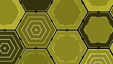 Seamless hexagonal tiles pattern glowing lines animation, modern tech-style.. Stock Footage 329849747