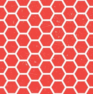 Seamless hexagonal vector pattern Stock Illustration