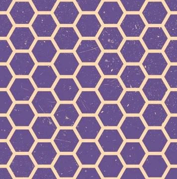 Seamless hexagonal vector pattern Stock Illustration