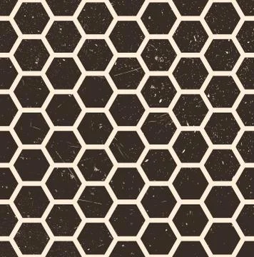 Seamless hexagonal vector pattern Stock Illustration