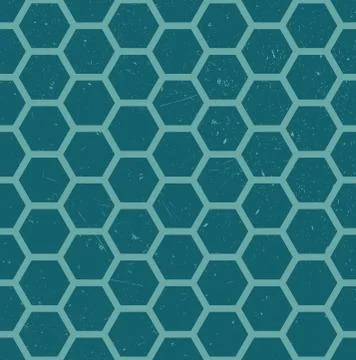 Seamless hexagonal vector pattern Stock Illustration