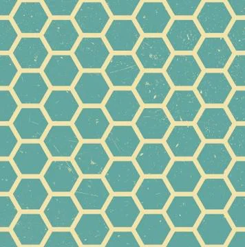 Seamless hexagonal vector pattern Stock Illustration