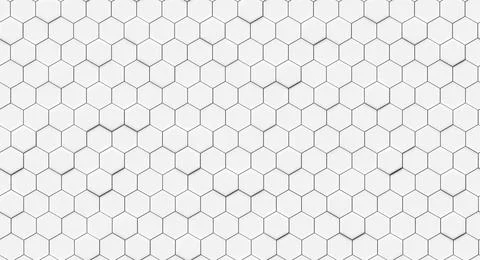 Seamless hexagons background Geometric seamless pattern with white volumet... Stock Photos