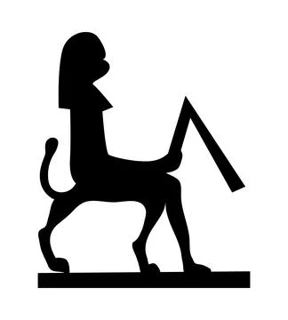 Seamless hieroglyphs Stock Illustration