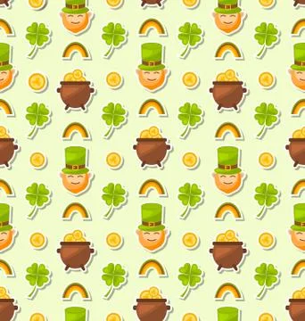 Seamless Holiday Background for Saint Patrick's Day Stock Illustration