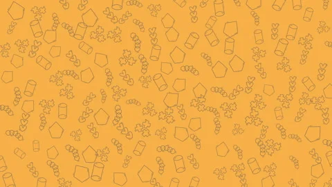 Seamless honeycomb bee pattern with hexagons and flowers on orange background Stock-Footage 336830734