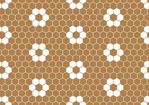 Seamless honeycomb pattern. Vector background hexagonal grid Stock Illustration