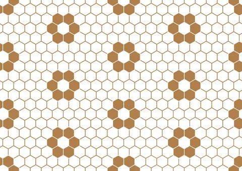 Seamless honeycomb pattern. Vector background hexagonal grid Stock Illustration