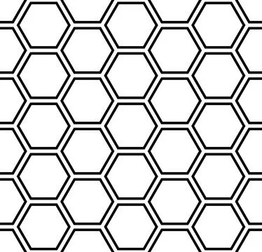 Seamless honeycomb pattern. Vector background hexagonal grid Stock Illustration