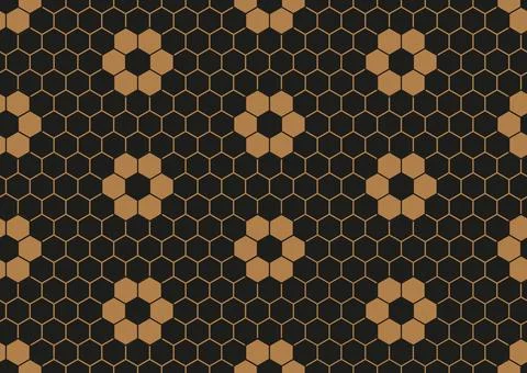 Seamless honeycomb pattern. Vector background hexagonal grid Stock Illustration