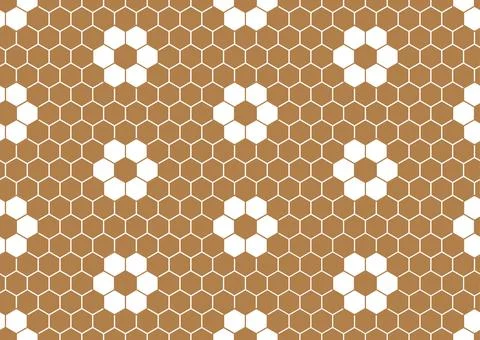 Seamless honeycomb pattern. Vector background hexagonal grid Stock Illustration