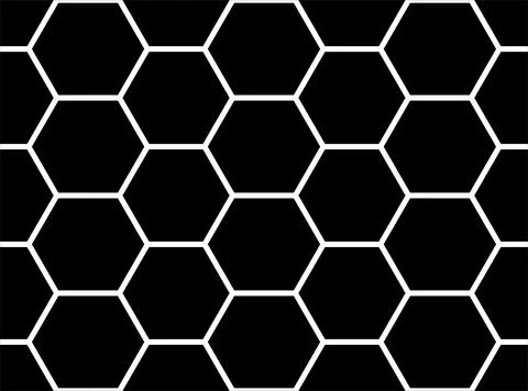 Seamless Honeycomb Shape Motifs Pattern, Beehive or Bee House Form Ilustración de archivo