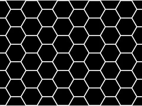 Seamless Honeycomb Shape Motifs Pattern, Beehive or Bee House Form Stock Illustration