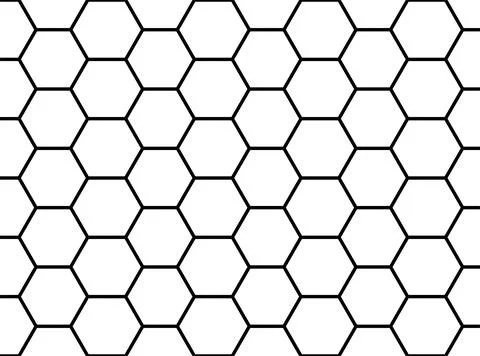 Seamless Honeycomb Shape Motifs Pattern, Beehive or Bee House Form Stock Illustration