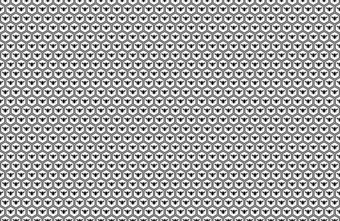Seamless Honeycomb Shape Motifs Pattern, Beehive or Bee House Form Stock Illustration