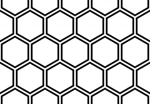 Seamless Honeycomb Shape Motifs Pattern, Beehive or Bee House Form 스톡 일러스트