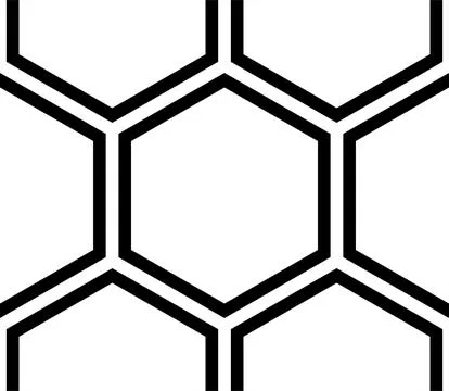 Seamless Honeycomb Shape Motifs Pattern, Beehive or Bee House Form Ilustración de archivo