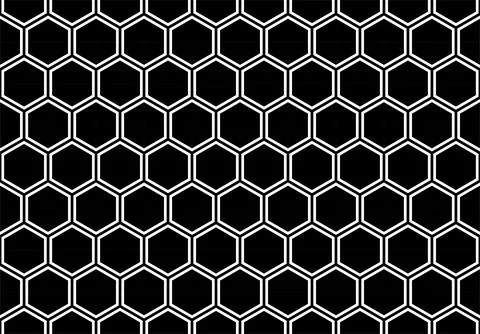 Seamless Honeycomb Shape Motifs Pattern, Beehive or Bee House Form Ilustración de archivo
