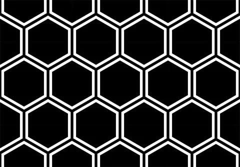 Seamless Honeycomb Shape Motifs Pattern, Beehive or Bee House Form Stock Illustration