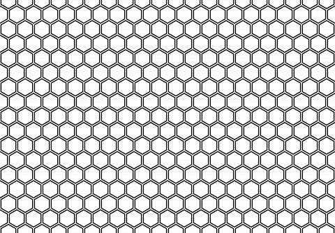 Seamless Honeycomb Shape Motifs Pattern, Beehive or Bee House Form Stock Illustration