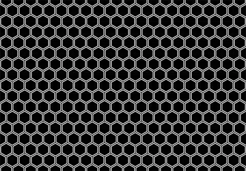 Seamless Honeycomb Shape Motifs Pattern, Beehive or Bee House Form Ilustración de archivo