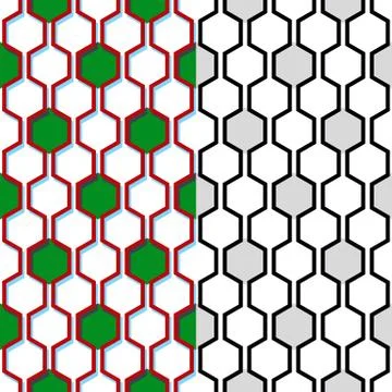 Seamless Honeycomb Vector Pattern. Geometric Background Stock Illustration