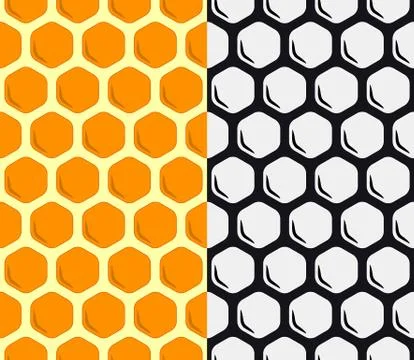 Seamless Honeycomb Vector Pattern. Geometric Background Stock Illustration