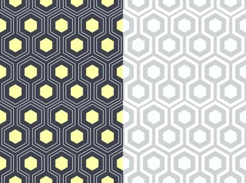Seamless Honeycomb Vector Pattern. Geometric Background Stock Illustration