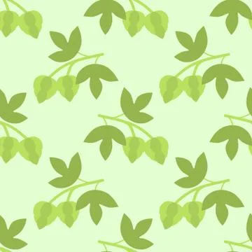 Seamless hops pattern Stock Illustration