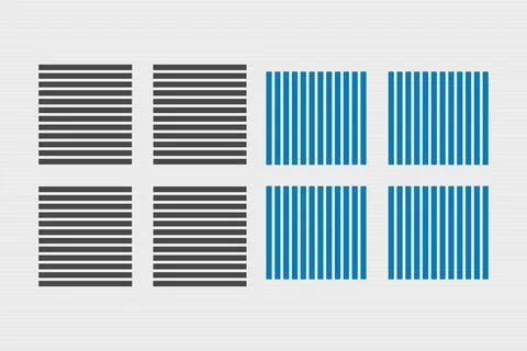 Seamless Horizontal,  and vertical line texture pattern set Illustrazione stock