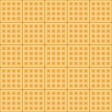Seamless horizontal background with waffels. Vector texture Illustrazione stock