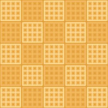 Seamless horizontal background with waffels. Vector texture 库存插图