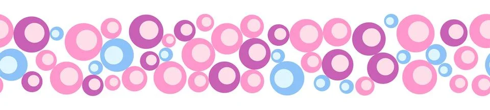 Seamless horizontal banner pattern with shells, bubbles, seaweed, fish, coral Stock Illustration