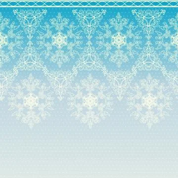 Seamless horizontal damask  pattern Stock Illustration
