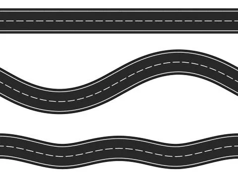 Seamless Horizontal Roads Stock Illustration